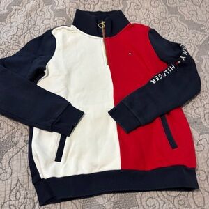 Tommy Hilfiger color-block quarter-zip sweatshirt